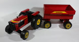 Vintage Tonka Tractor with Trailer XMB-975 Red Pressed Steel Toy Farming Machinery Vehicle Collectible - Treasure Valley Antiques & Collectibles