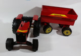 Vintage Tonka Tractor with Trailer XMB-975 Red Pressed Steel Toy Farming Machinery Vehicle Collectible - Treasure Valley Antiques & Collectibles
