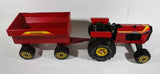 Vintage Tonka Tractor with Trailer XMB-975 Red Pressed Steel Toy Farming Machinery Vehicle Collectible - Treasure Valley Antiques & Collectibles