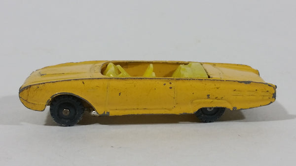 Vintage Husky Ford Thunderbird Convertible Yellow Die Cast Toy Car Vehicle - Made in Great Britain - Treasure Valley Antiques & Collectibles