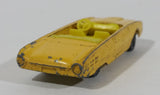 Vintage Husky Ford Thunderbird Convertible Yellow Die Cast Toy Car Vehicle - Made in Great Britain - Treasure Valley Antiques & Collectibles