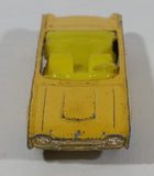 Vintage Husky Ford Thunderbird Convertible Yellow Die Cast Toy Car Vehicle - Made in Great Britain - Treasure Valley Antiques & Collectibles