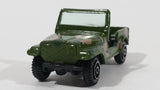 Vintage 1980s Yatming Jeep CJ7 Army Green Camouflage Die Cast Toy Car Vehicle