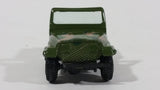 Vintage 1980s Yatming Jeep CJ7 Army Green Camouflage Die Cast Toy Car Vehicle