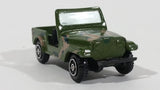 Vintage 1980s Yatming Jeep CJ7 Army Green Camouflage Die Cast Toy Car Vehicle