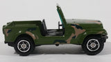 Vintage 1980s Yatming Jeep CJ7 Army Green Camouflage Die Cast Toy Car Vehicle