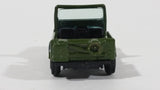 Vintage 1980s Yatming Jeep CJ7 Army Green Camouflage Die Cast Toy Car Vehicle
