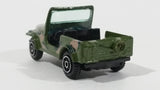 Vintage 1980s Yatming Jeep CJ7 Army Green Camouflage Die Cast Toy Car Vehicle