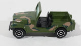 Vintage 1980s Yatming Jeep CJ7 Army Green Camouflage Die Cast Toy Car Vehicle