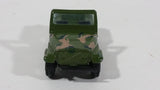 Vintage 1980s Yatming Jeep CJ7 Army Green Camouflage Die Cast Toy Car Vehicle