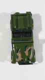 Vintage 1980s Yatming Jeep CJ7 Army Green Camouflage Die Cast Toy Car Vehicle
