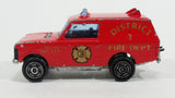 1980s Majorette Range Rover Fire Dept. District 3 Red No. 246 1/60 Scale Die Cast Toy Car Emergency Vehicle w/ Hitch - Treasure Valley Antiques & Collectibles