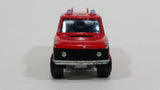 1980s Majorette Range Rover Fire Dept. District 3 Red No. 246 1/60 Scale Die Cast Toy Car Emergency Vehicle w/ Hitch - Treasure Valley Antiques & Collectibles