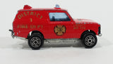 1980s Majorette Range Rover Fire Dept. District 3 Red No. 246 1/60 Scale Die Cast Toy Car Emergency Vehicle w/ Hitch