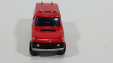 1980s Majorette Range Rover Fire Dept. District 3 Red No. 246 1/60 Scale Die Cast Toy Car Emergency Vehicle w/ Hitch - Treasure Valley Antiques & Collectibles