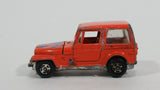 Vintage Jeep CJ-7 Orange Die Cast Toy Car Vehicle with Opening Hood Made in Hong Kong - Treasure Valley Antiques & Collectibles