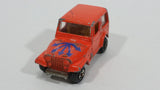 Vintage Jeep CJ-7 Orange Die Cast Toy Car Vehicle with Opening Hood Made in Hong Kong - Treasure Valley Antiques & Collectibles