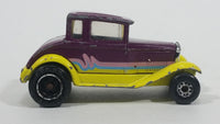 1991 Matchbox Model A Ford Burgundy Plum and Yellow MB55 Die Cast Toy Antique Classic Car Vehicle - USA only