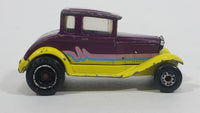1991 Matchbox Model A Ford Burgundy Plum and Yellow MB55 Die Cast Toy Antique Classic Car Vehicle - USA only