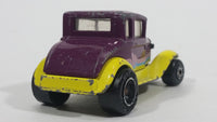 1991 Matchbox Model A Ford Burgundy Plum and Yellow MB55 Die Cast Toy Antique Classic Car Vehicle - USA only