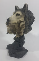 Wolves Heads Wolf Couple Cuddling 8" Tall Decorative Resin Sculpture - Treasure Valley Antiques & Collectibles
