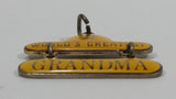 Western Style World's Greatest Grandma Yellow Enamel Key Chain Pendant Charm - Treasure Valley Antiques & Collectibles