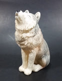 Wolf Sitting and Howling Light Weight Resin Animal Figurine 4 1/2" Tall - Treasure Valley Antiques & Collectibles