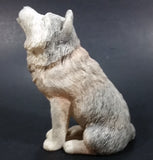 Wolf Sitting and Howling Light Weight Resin Animal Figurine 4 1/2" Tall - Treasure Valley Antiques & Collectibles