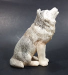 Wolf Sitting and Howling Light Weight Resin Animal Figurine 4 1/2" Tall - Treasure Valley Antiques & Collectibles