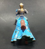 1997 Britains Die Cast Jousting Medieval Knight on Blue Draped Brown Horse Figure - Jousting stick broken off - Treasure Valley Antiques & Collectibles