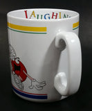 Collectible M & M's Chocolate Candy White Colorful "Laughing It Up" Over-sized Coffee Hot Chocolate Mug - Treasure Valley Antiques & Collectibles