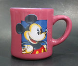 Disney's Mickey Mouse Cartoon Character Pink Fuchsia with Blue Inside Ceramic Coffee Mug