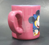 Disney's Mickey Mouse Cartoon Character Pink Fuchsia with Blue Inside Ceramic Coffee Mug