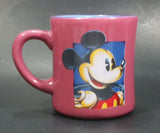 Disney's Mickey Mouse Cartoon Character Pink Fuchsia with Blue Inside Ceramic Coffee Mug