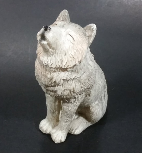 Wolf Sitting and Howling Light Weight Resin Animal Figurine 4 1/2" Tall - Treasure Valley Antiques & Collectibles
