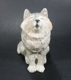 Wolf Sitting and Howling Light Weight Resin Animal Figurine 4 1/2" Tall - Treasure Valley Antiques & Collectibles