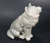 Wolf Sitting and Howling Light Weight Resin Animal Figurine 4 1/2" Tall - Treasure Valley Antiques & Collectibles