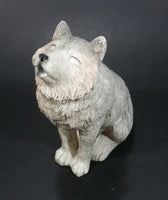 Wolf Sitting and Howling Light Weight Resin Animal Figurine 4 1/2" Tall - Treasure Valley Antiques & Collectibles
