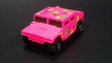 1996 Hot Wheels Mod Bod Humvee Bright Pink Peace Love Die Cast Toy SUV Car Vehicle - Treasure Valley Antiques & Collectibles