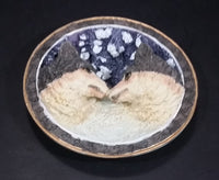 Wolf Wolves 3D Circular 4 1/4" Resin Hanging Wall Plate Wildlife Collectible Hanging - Treasure Valley Antiques & Collectibles