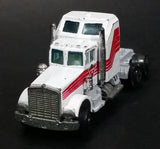 Rare Vintage Yatming Canadian Tire White and Red Semi Tractor Truck Die Cast Toy Car Rig Vehicle