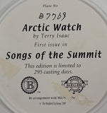 2001 Bradford Exchange Arctic Watch Songs of the Summit by Terry Isaac Decorative Wolf Wolves Wildlife Collector Plate