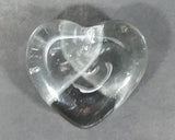 Small Clear Resin Heart Shaped Paper Weight