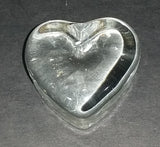 Small Clear Resin Heart Shaped Paper Weight