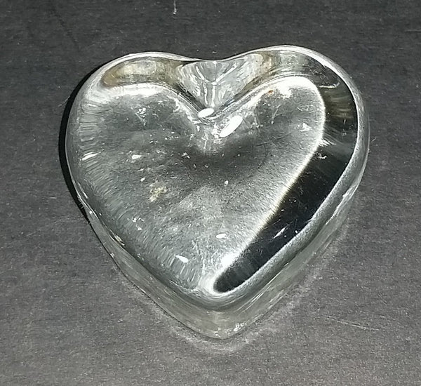 Small Clear Resin Heart Shaped Paper Weight