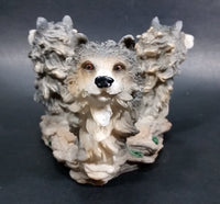 Wolf Wolves Three Headed Decorative Candle Holder Wildlife Collectible - Treasure Valley Antiques & Collectibles