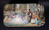 Vintage R. Forrester Painting of Railroad Railway Train Station Full of Passengers Hinged Tin Container Made in Great Britain - Treasure Valley Antiques & Collectibles