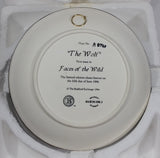 1994 Bradford Exchange "The Wolf" First Issue in "Faces of the Wild" 3D Decorative Collector Plate Hanging with Certificate of Authenticity