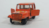 Vintage Jeep CJ-7 Orange Die Cast Toy Car Vehicle with Opening Doors - Treasure Valley Antiques & Collectibles