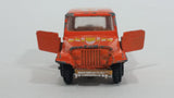 Vintage Jeep CJ-7 Orange Die Cast Toy Car Vehicle with Opening Doors - Treasure Valley Antiques & Collectibles